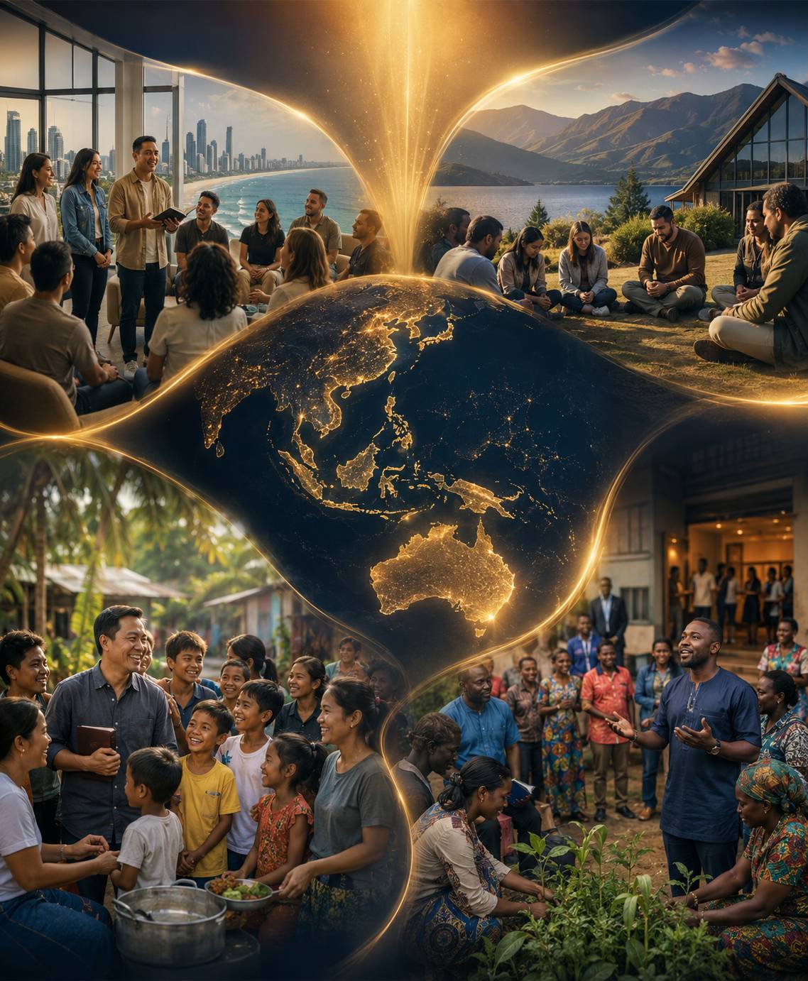 A diverse mission community representing four nations