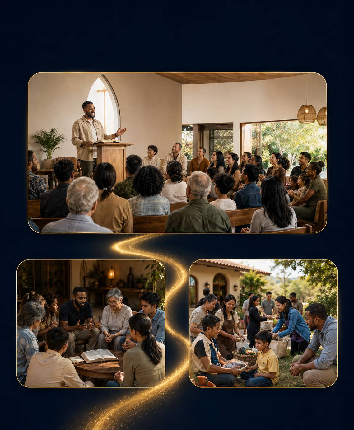 Believers gathering as a growing Christ-centred local church