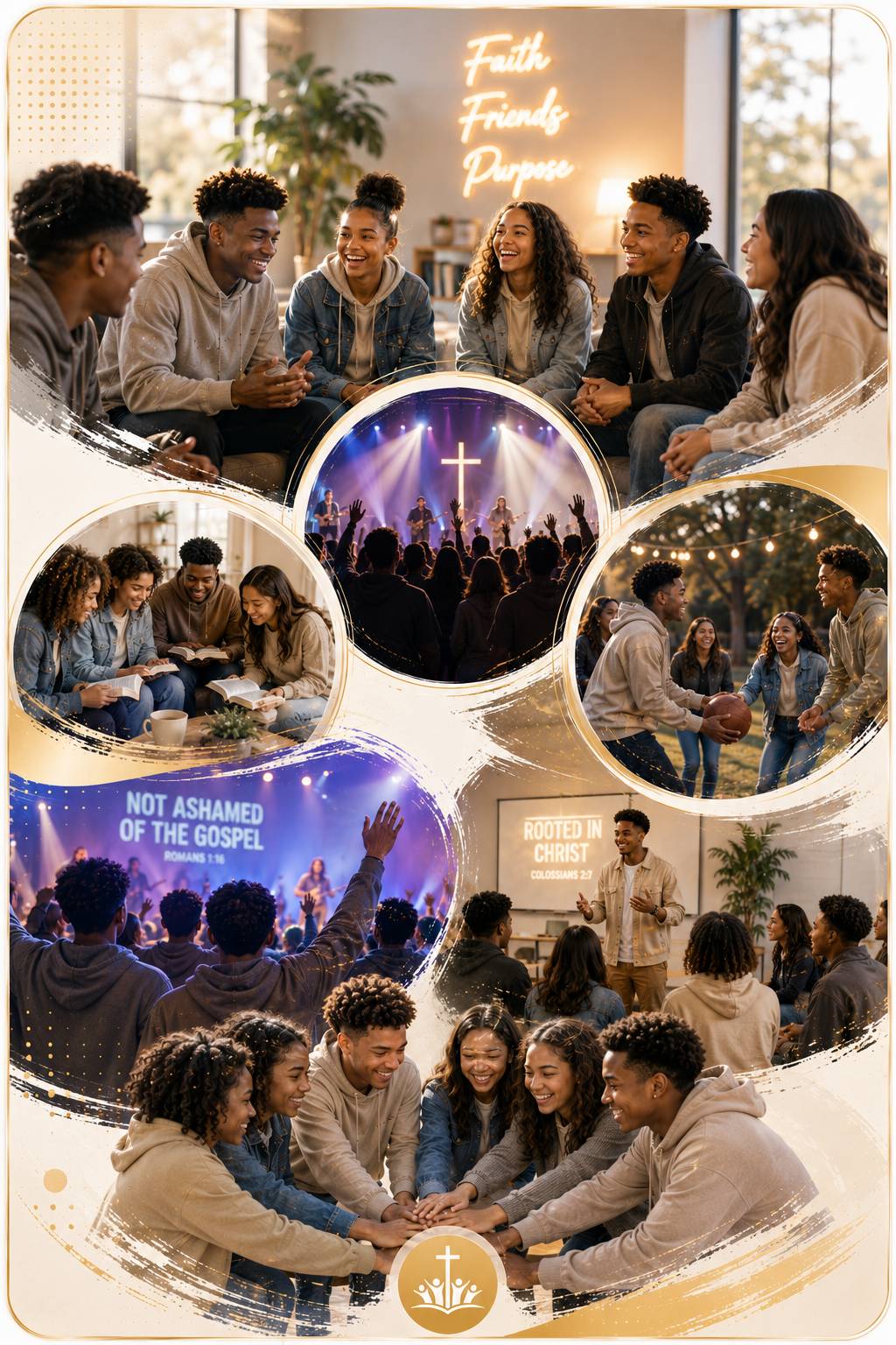 Teenagers worshipping passionately together