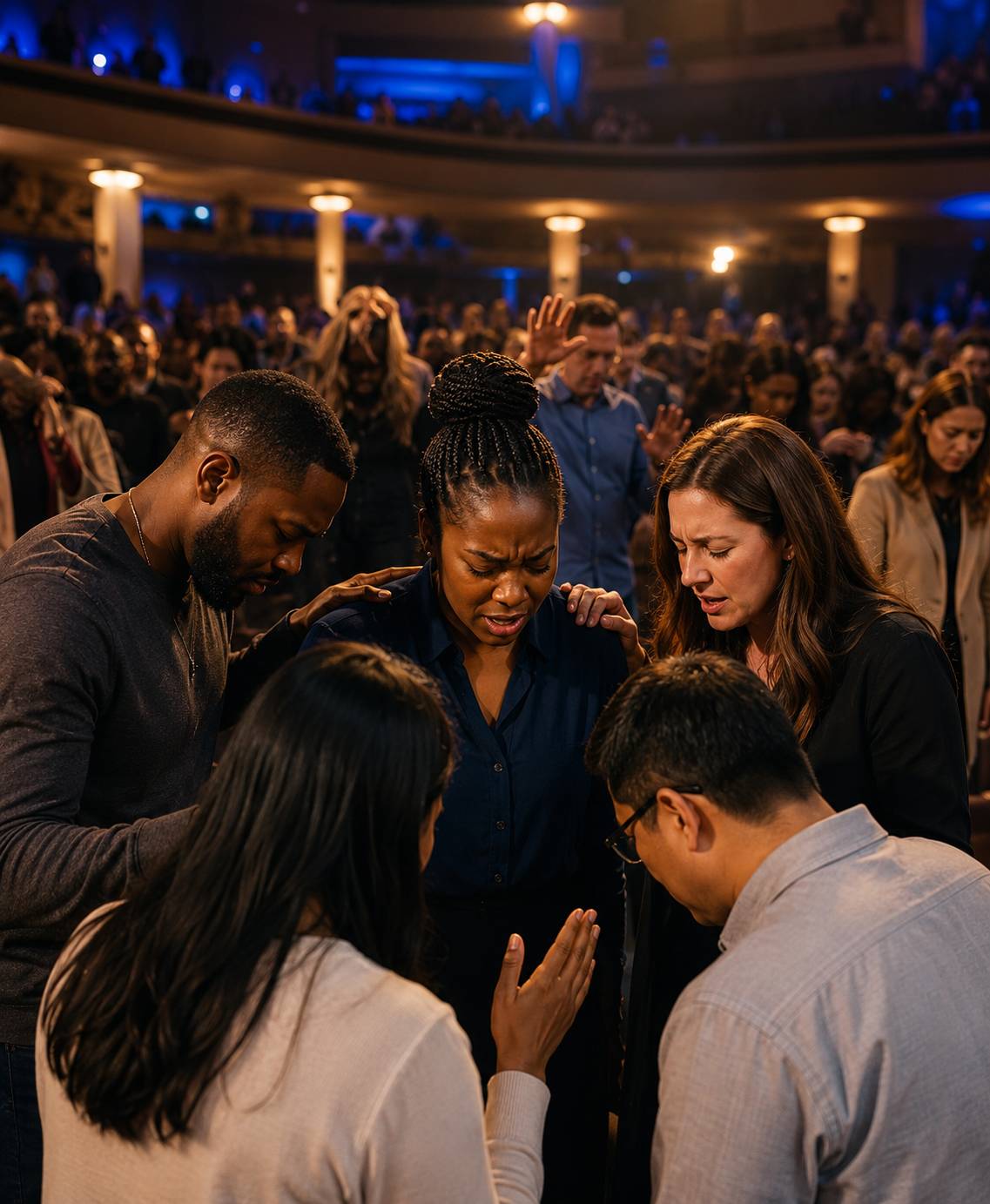 A global community united in prayer during an online broadcast